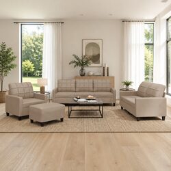 Explore the Comfort of 4 Piece Sofa Set with Footstool