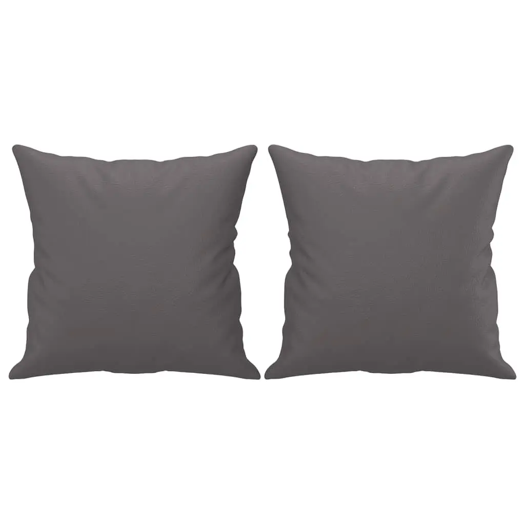 3 Piece Sofa Set in Grey Faux Leather