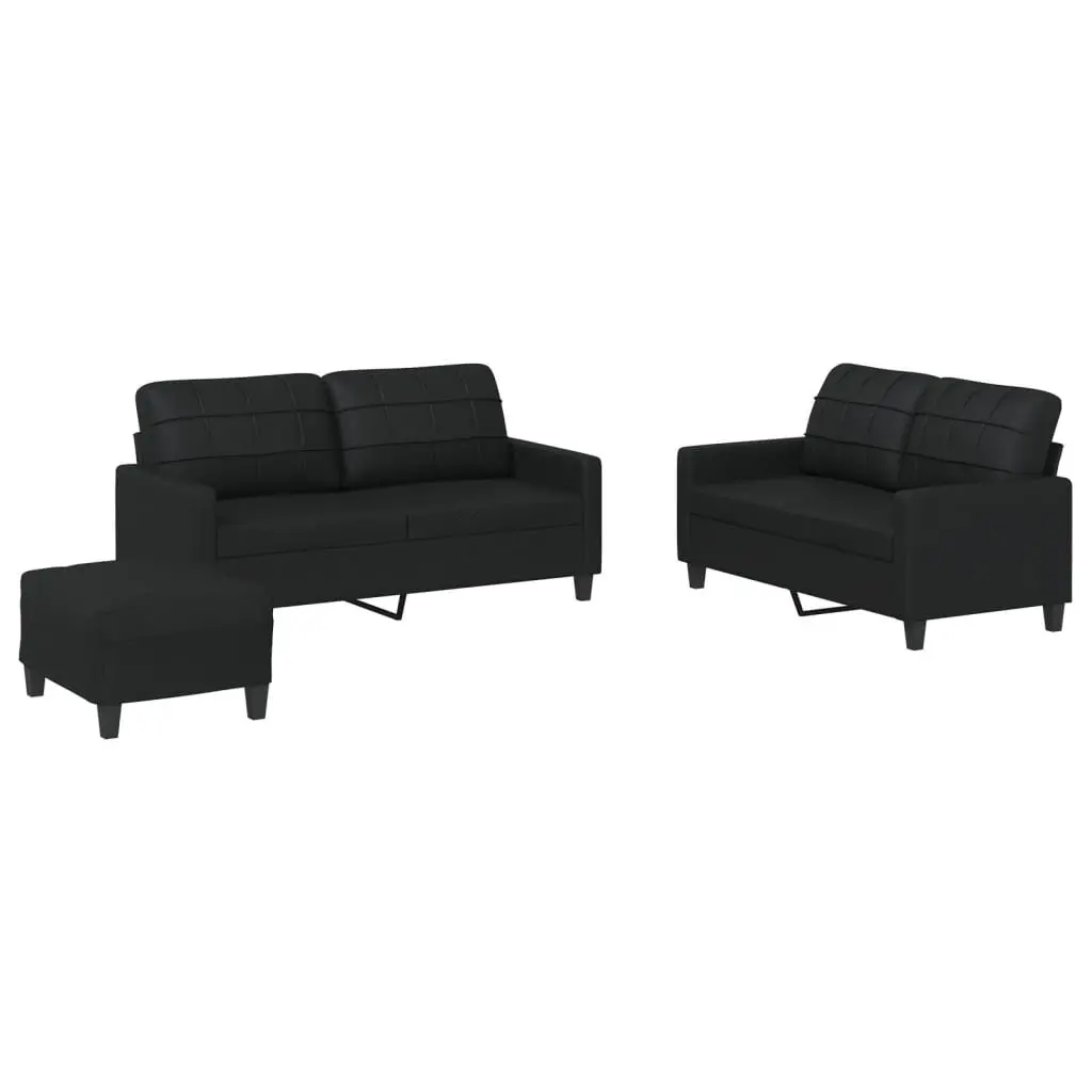 3 Piece Sofa Set with Footstool