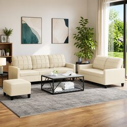 Your New Favorite Spot: Cream 3 Piece Sofa Set