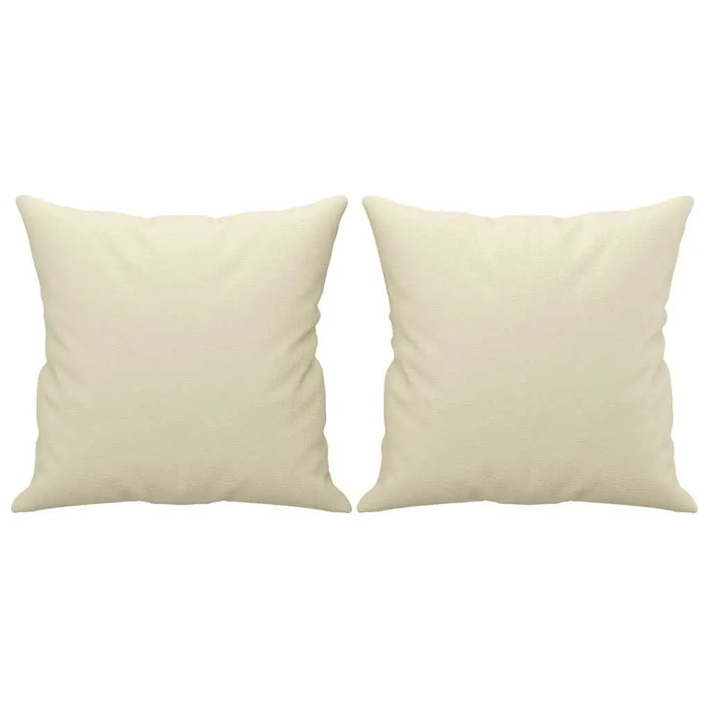 Sofa Set Cream Faux Leather 2 Piece
