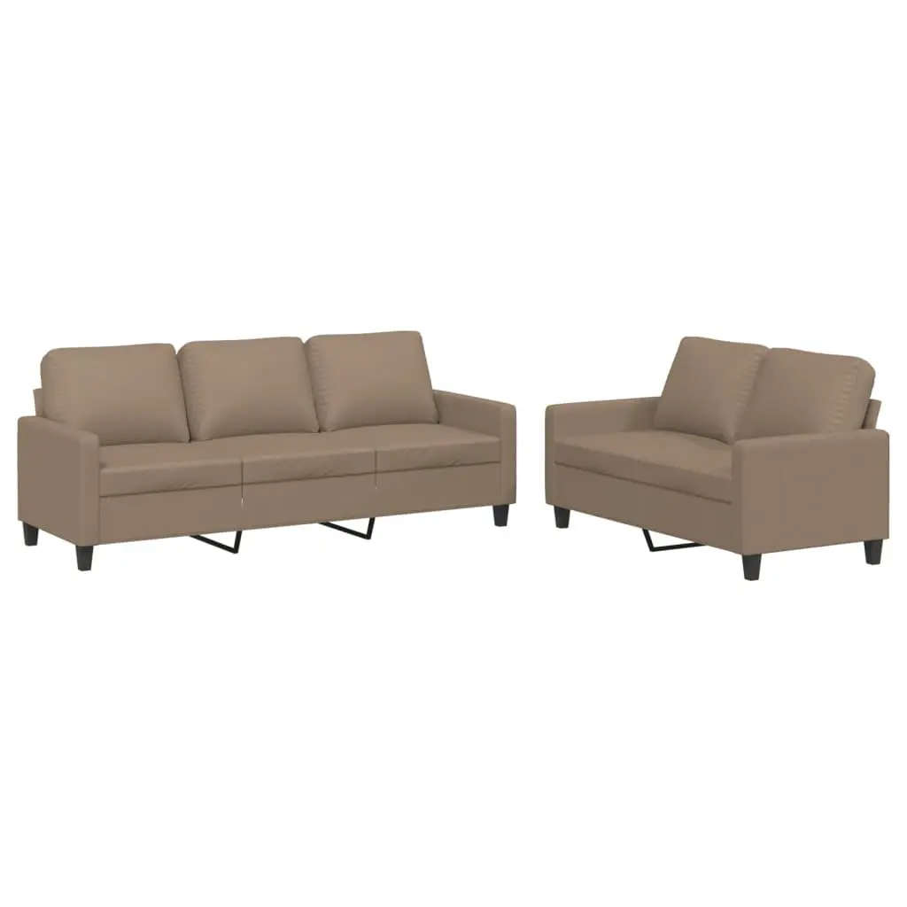 2-Piece Faux Leather Sofa Set