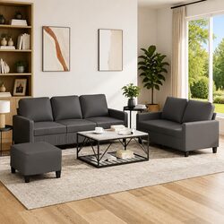 Comfortable Faux Leather Sofa Set - Perfect for You
