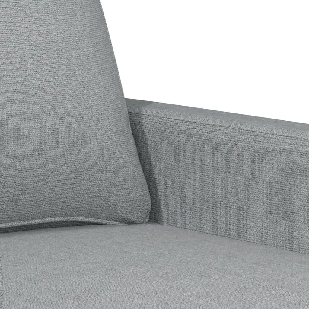 3 Piece Sofa Set Grey Fabric Modern Living Room Furniture Couch with Cushions