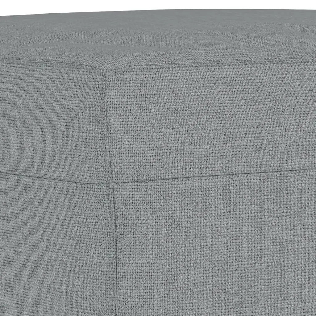 4 Piece Grey Fabric Sofa Set with Cushions Footstool Living Room Furniture