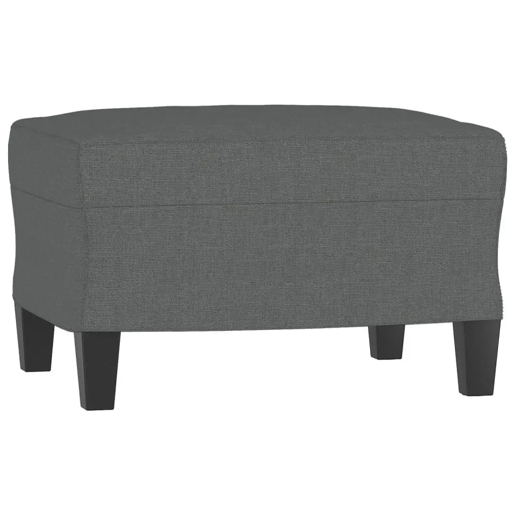 4 Piece Sofa Set with Footstool Grey Fabric Lounge Suite Living Room Furniture