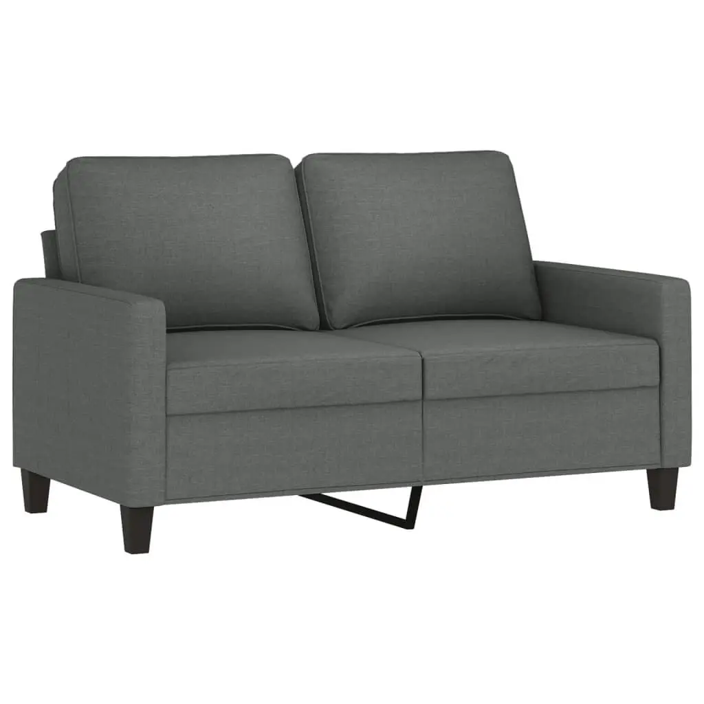 3 Piece Grey Fabric Sofa Set Durable Fabric Compact Size