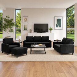 Create a Welcoming Space with Our 4 Piece Sofa Set