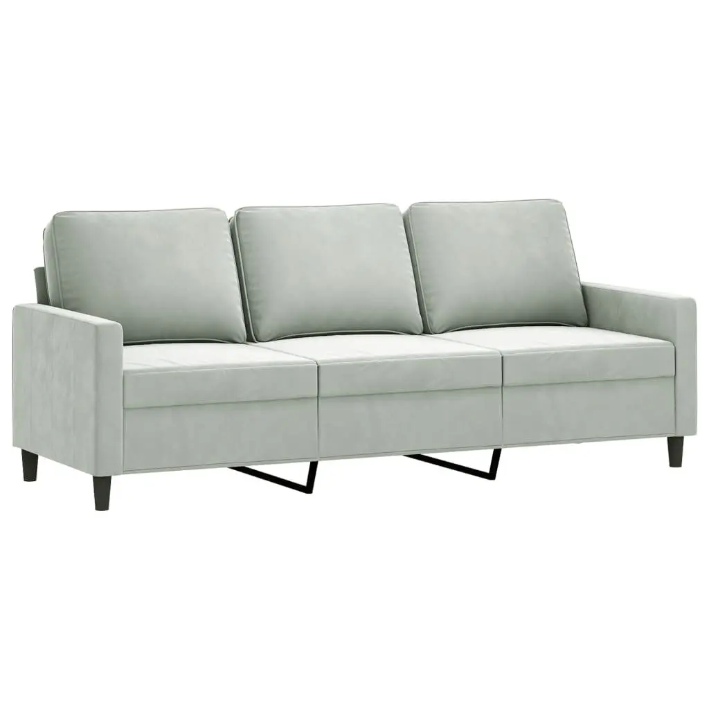 Grey Velvet Sofa Set