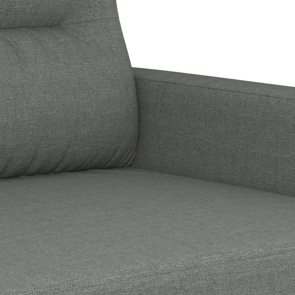 4 Piece Sofa Set Grey Fabric with Pillows Footstool Living Room Lounge Suite
