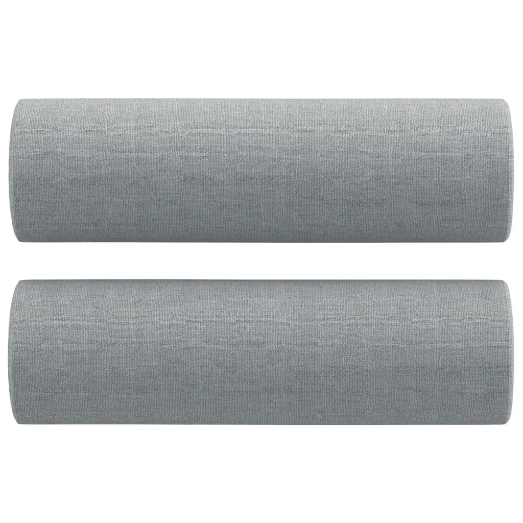 Sofa Set Grey Fabric Lounge Suite 2 Piece