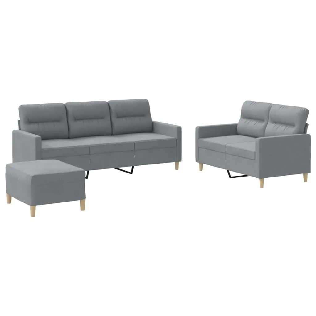 3 Piece Sofa Set with Footstool