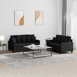 Create Your Perfect Lounge with a 2 Piece Black Sofa Set