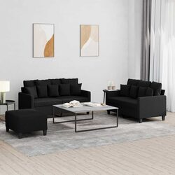 Your New Favorite 3 Piece Sofa Set in Black