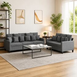 Friendly 2 Piece Grey Sofa Set for Your Home Needs