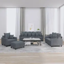 Your Perfect Grey Velvet Sofa Set: 4 Pieces for Comfort