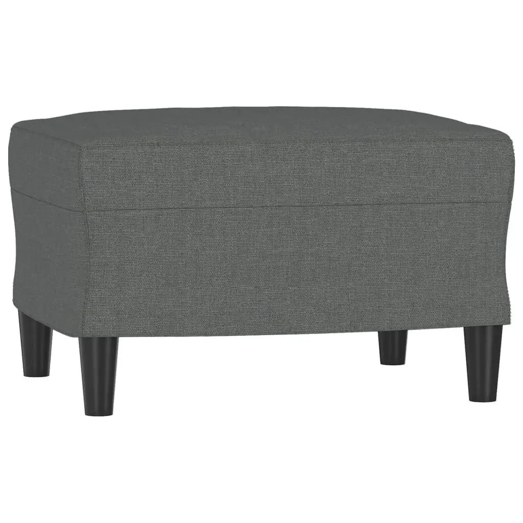 Sofa Set Grey Fabric 4 Piece Lounge Couch Armchair Footstool