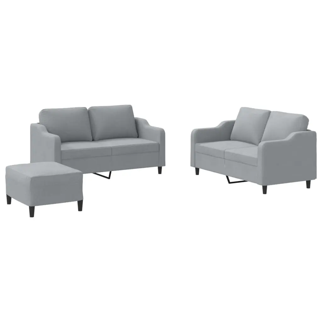 3 Piece Grey Sofa Set