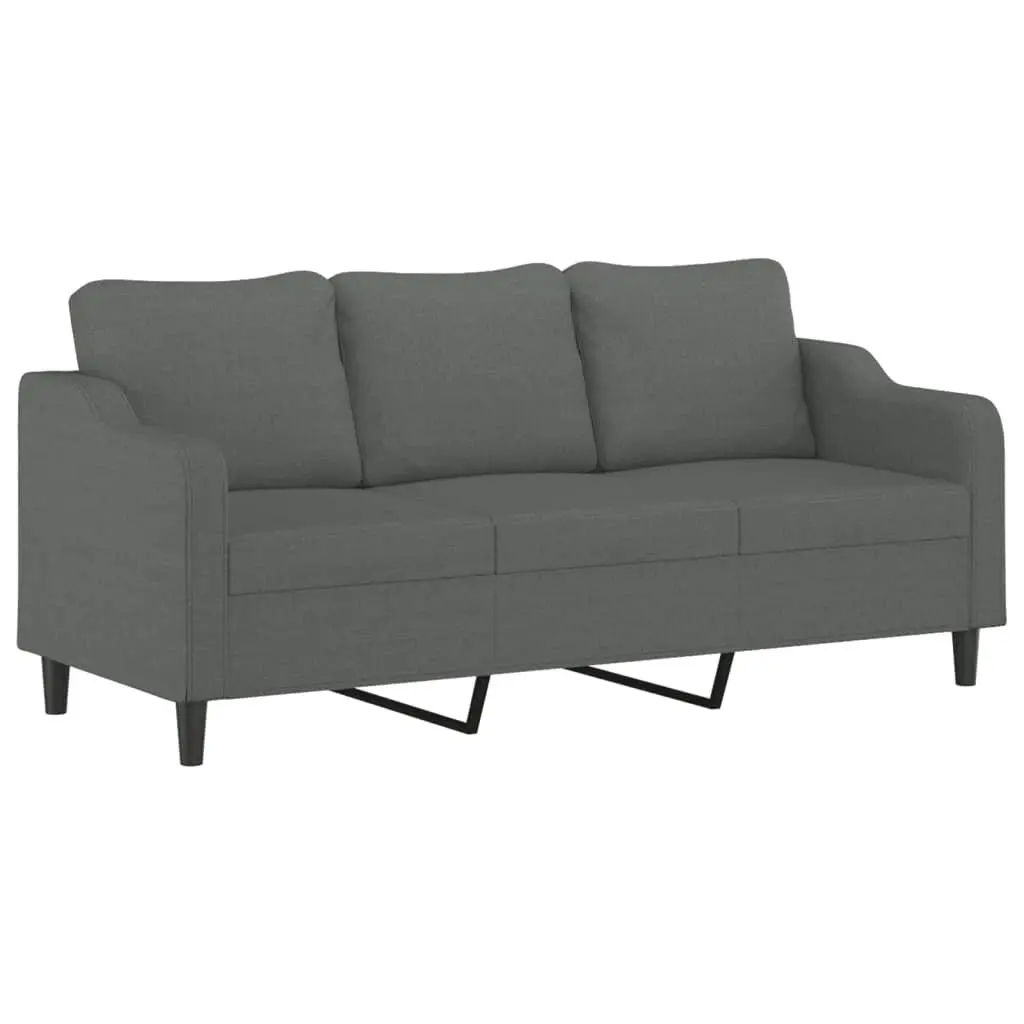 3 Piece Grey Fabric Sofa Set
