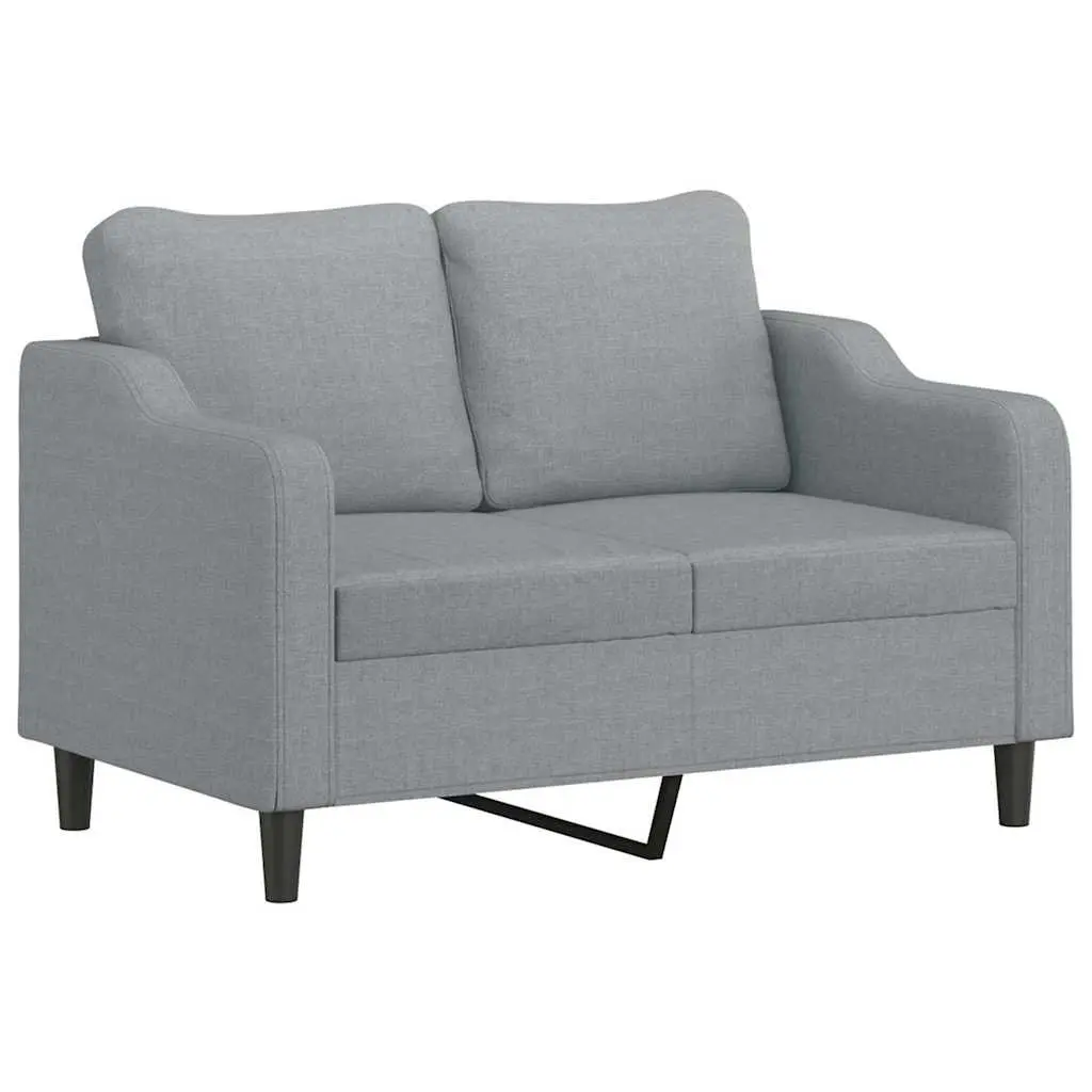 Grey 2-Piece Sofa Set with Pillows
