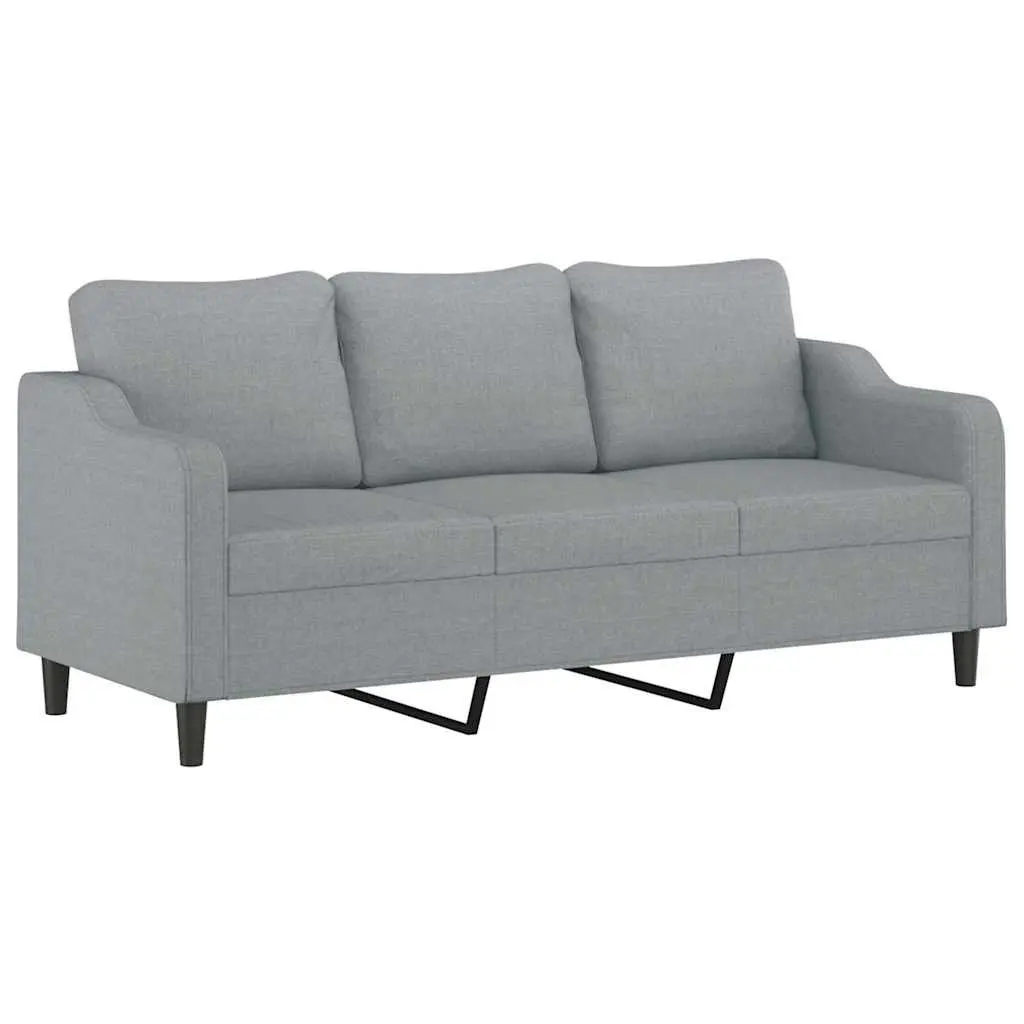 Grey 2-Piece Sofa Set with Pillows