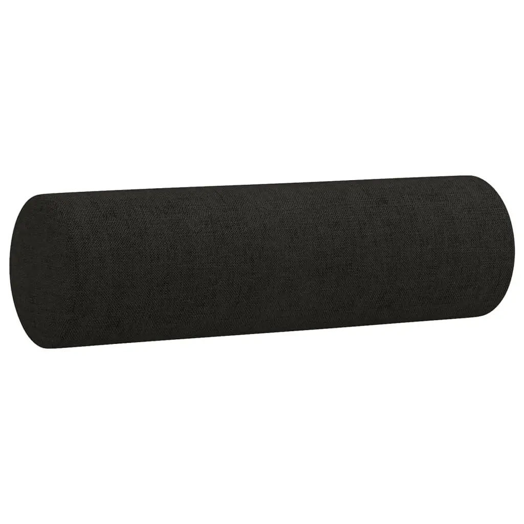 2 Piece Black Fabric Sofa Set