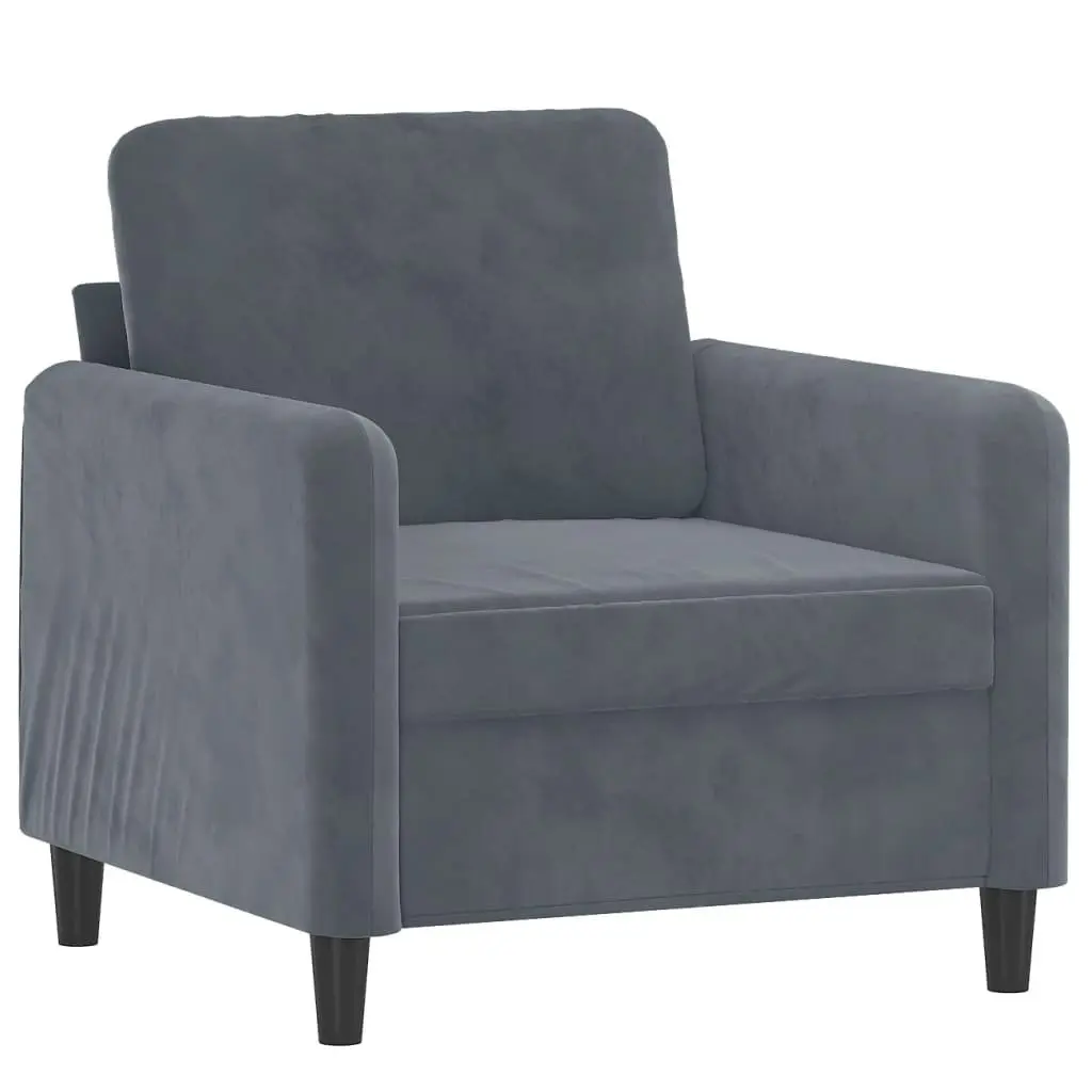 Grey Velvet Sofa Set for Relaxation