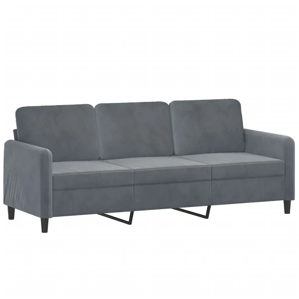 Grey Velvet Sofa Set for Relaxation