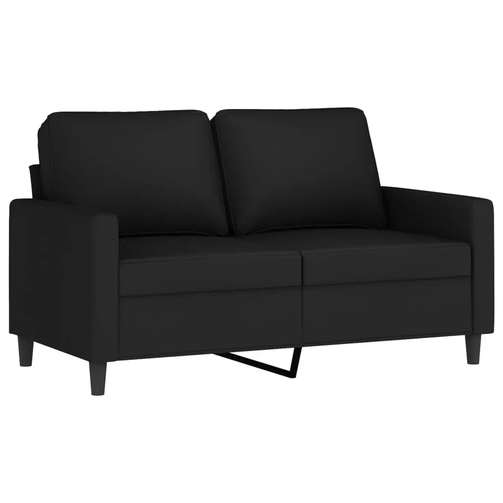 4-Piece Black Velvet Sofa Set