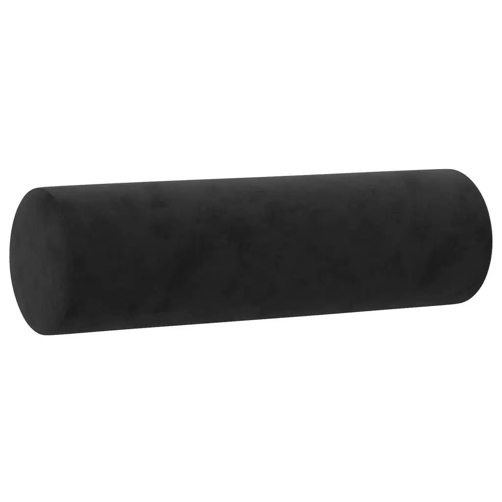 4-Piece Black Velvet Sofa Set