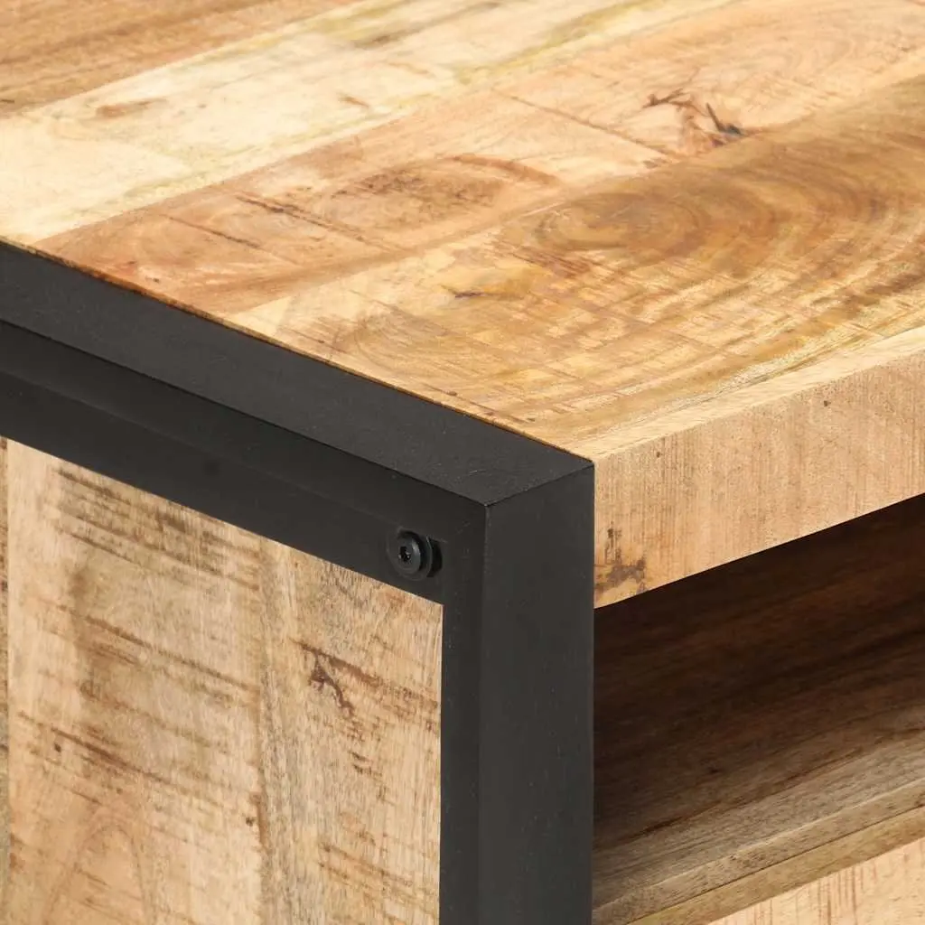 Coffee Table 100x50x40cm with Storage Door Drawer Shelf Industrial Living Room