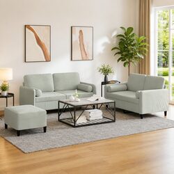 Your Ideal Grey Velvet Sofa Set Awaits You