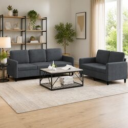Your Next Comfortable Grey Velvet Sofa Set Awaits