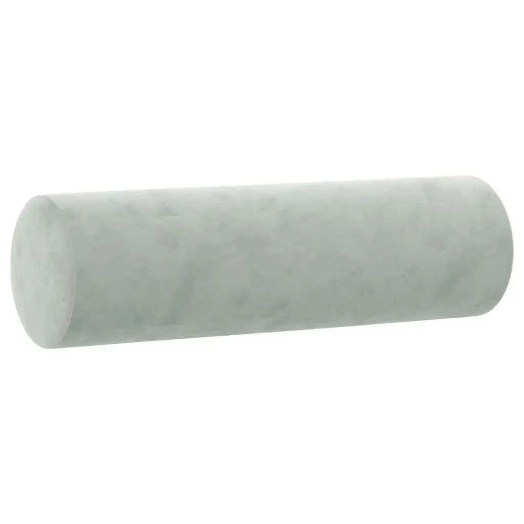 2 Piece Sofa Set Light Grey Velvet Couch with Pillows