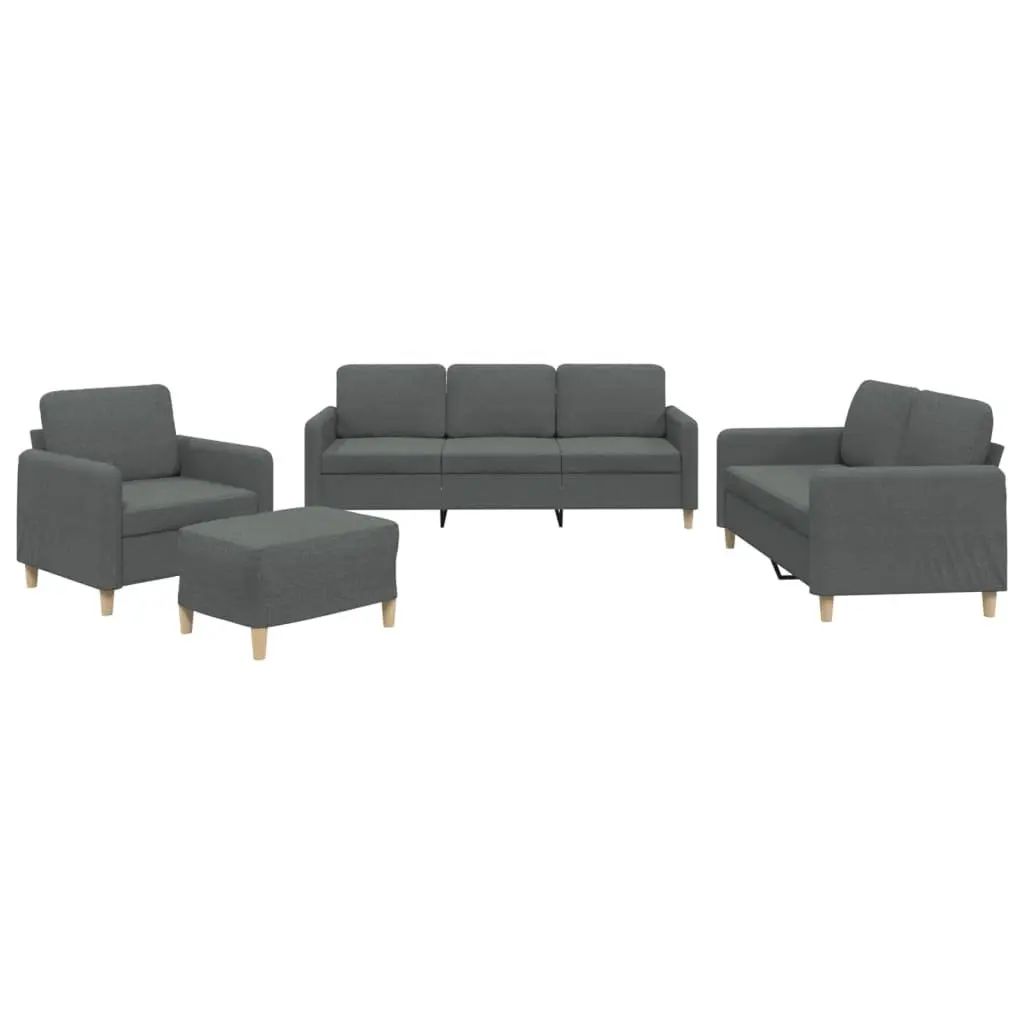 Grey 4 Piece Sofa Set