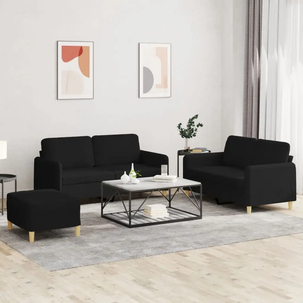 3 Piece Sofa Set with Cushions