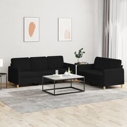Black 2 Piece Sofa Set