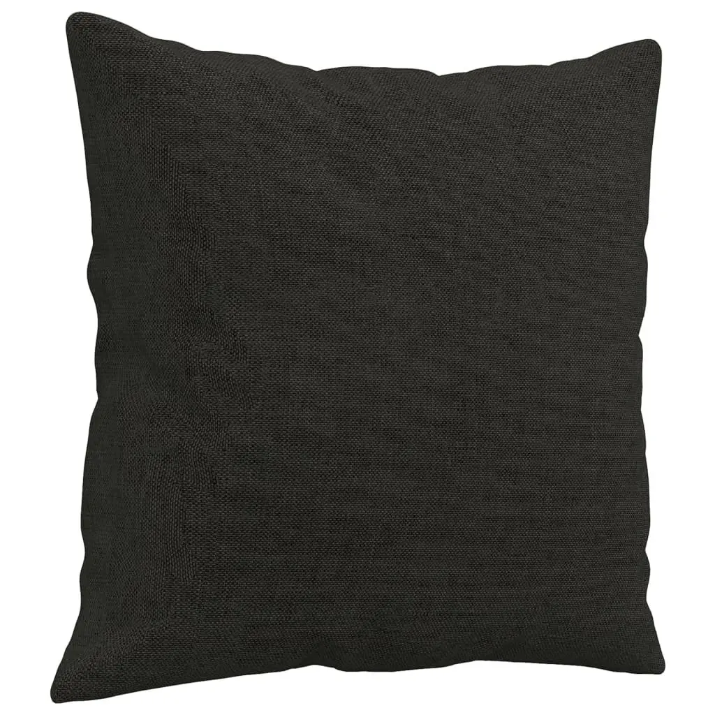 3 Piece Sofa Set in Black Fabric