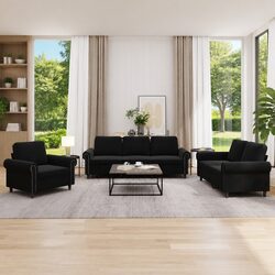Your Ideal Black Velvet Sofa Set for Relaxation