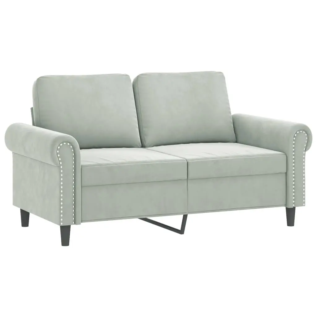 Grey Velvet Sofa Set