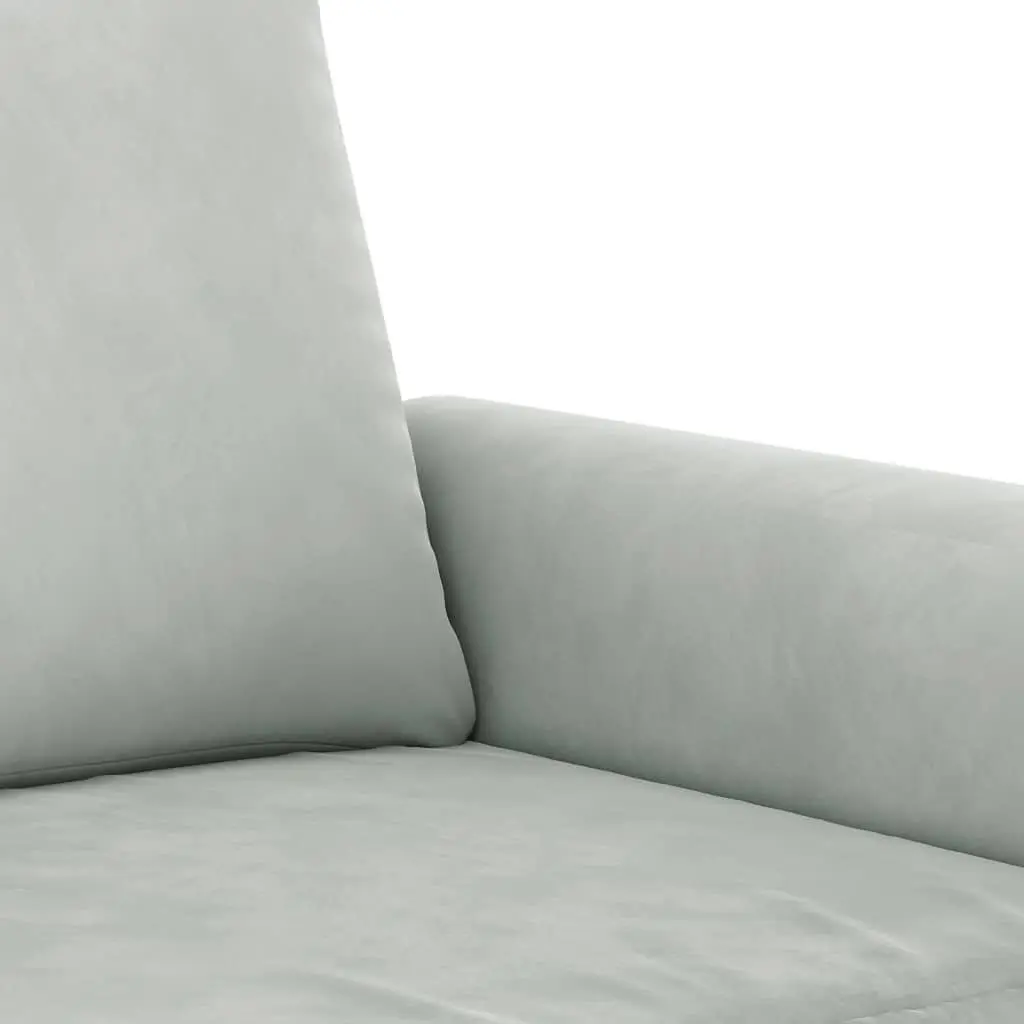 Grey Velvet Sofa Set