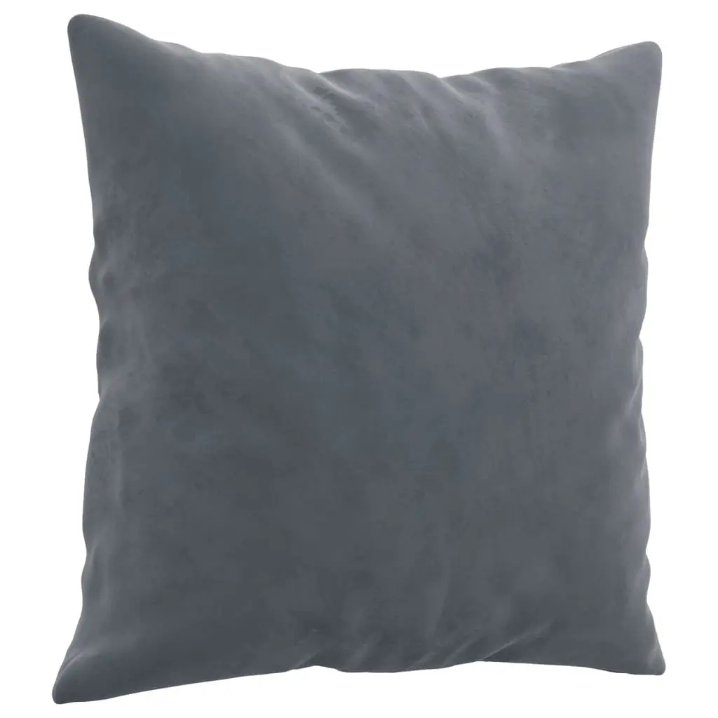2 Piece Grey Velvet Sofa Set