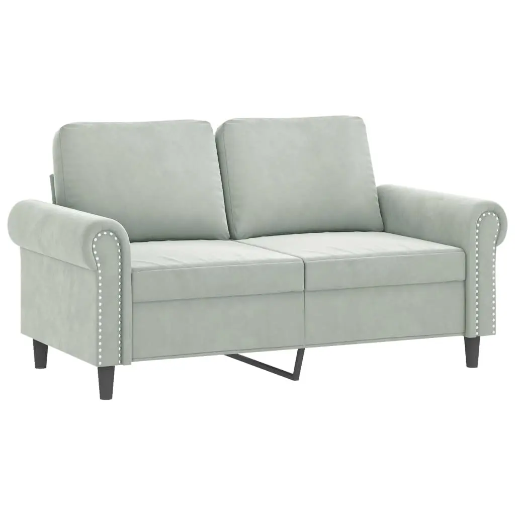 Grey Velvet Sofa Set