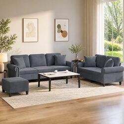 Your Ideal 3 Piece Sofa Set with Footstool