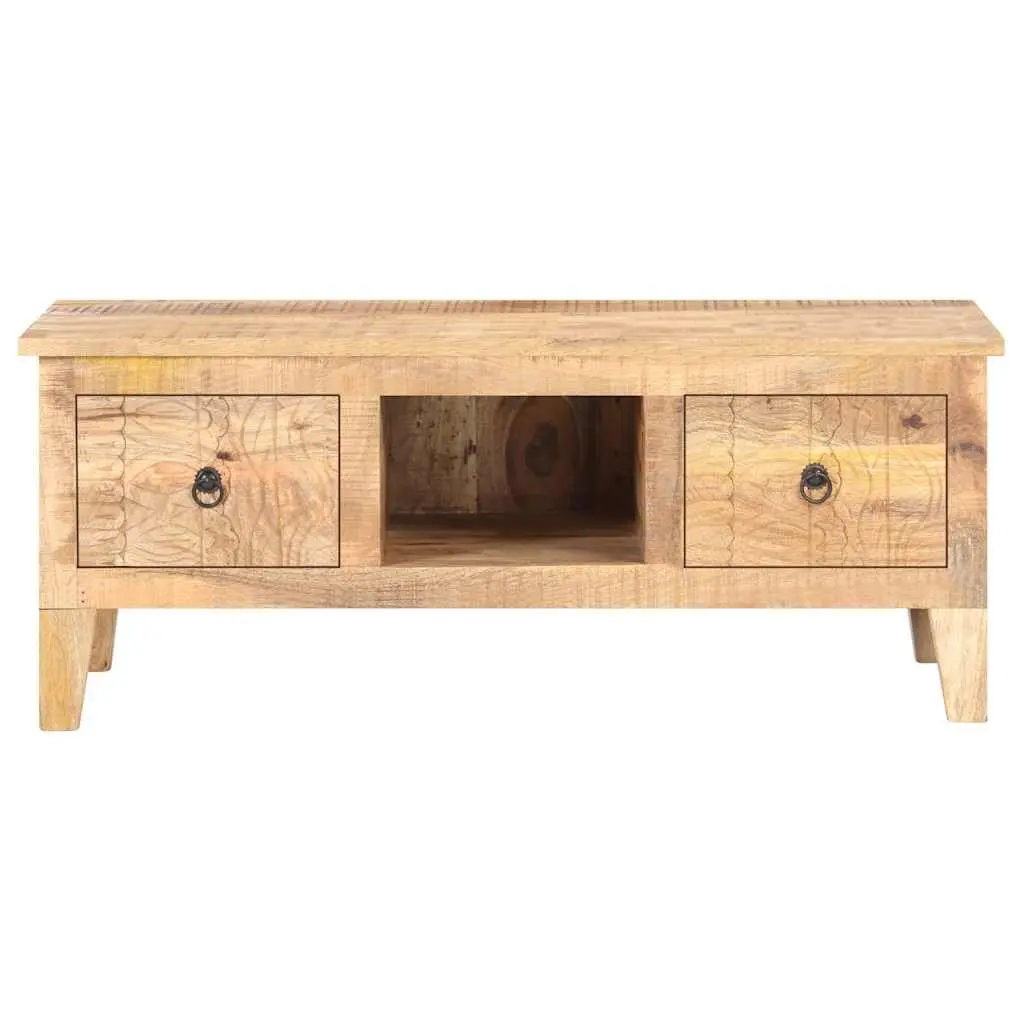 Coffee Table 100x55x40 cm with Drawers Storage Compartment Living Room Furniture