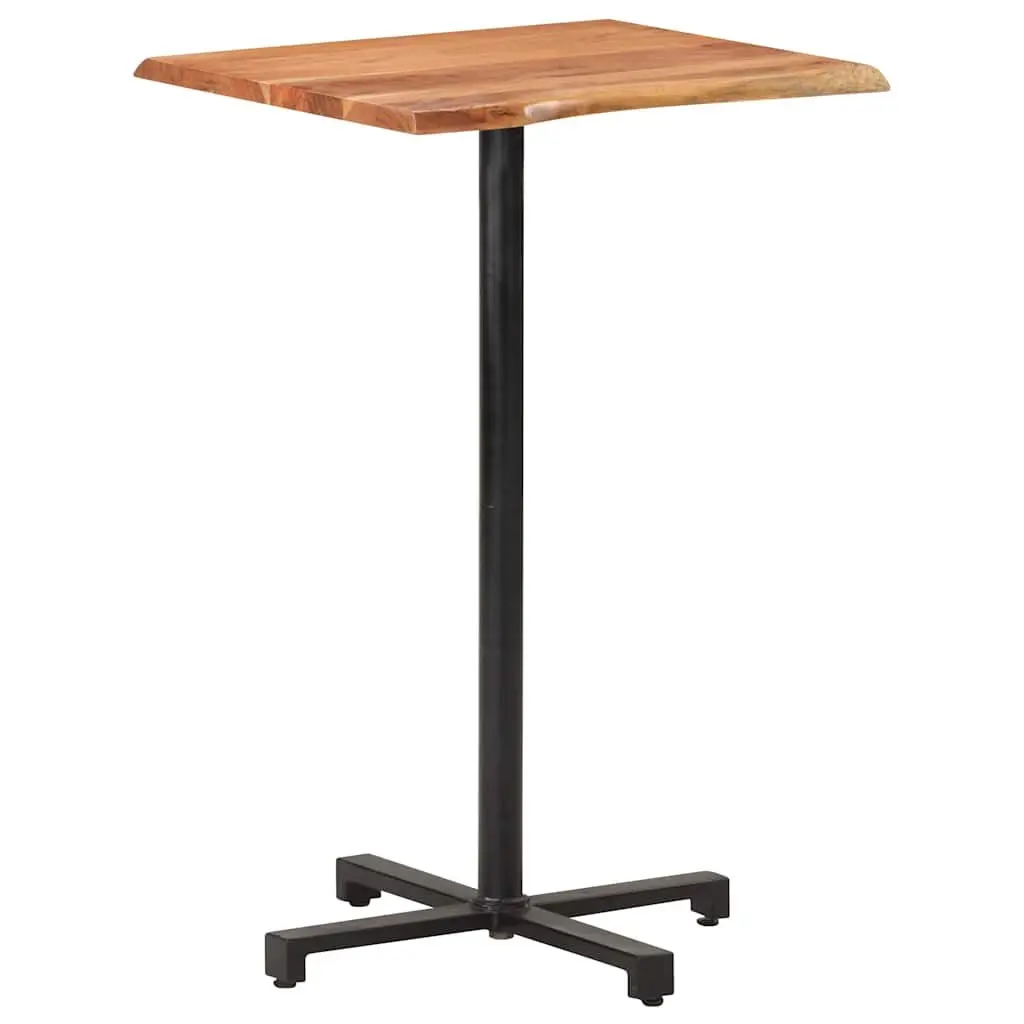 Bar Table Live Edge Solid Acacia Wood 60x60x110cm Kitchen Dining Furniture