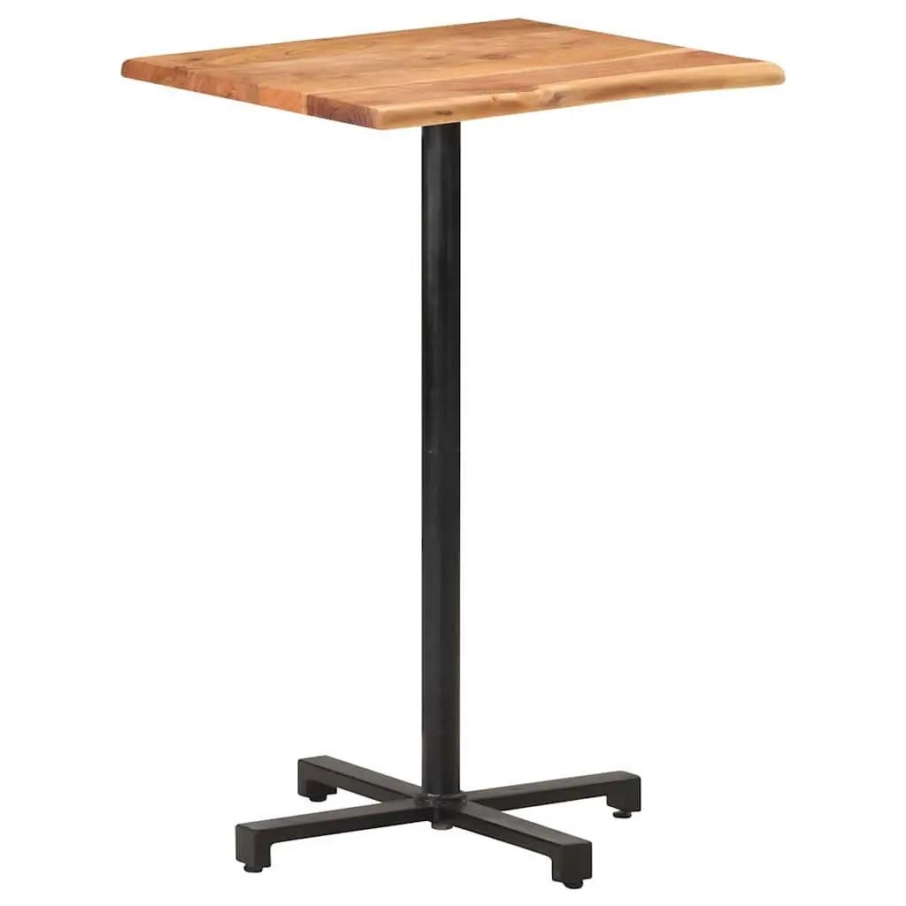 Bar Table Live Edge Solid Acacia Wood 60x60x110cm Kitchen Dining Furniture