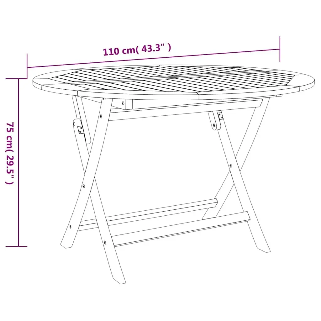 5 Piece Garden Dining Set Solid Acacia Wood Outdoor Furniture Brown