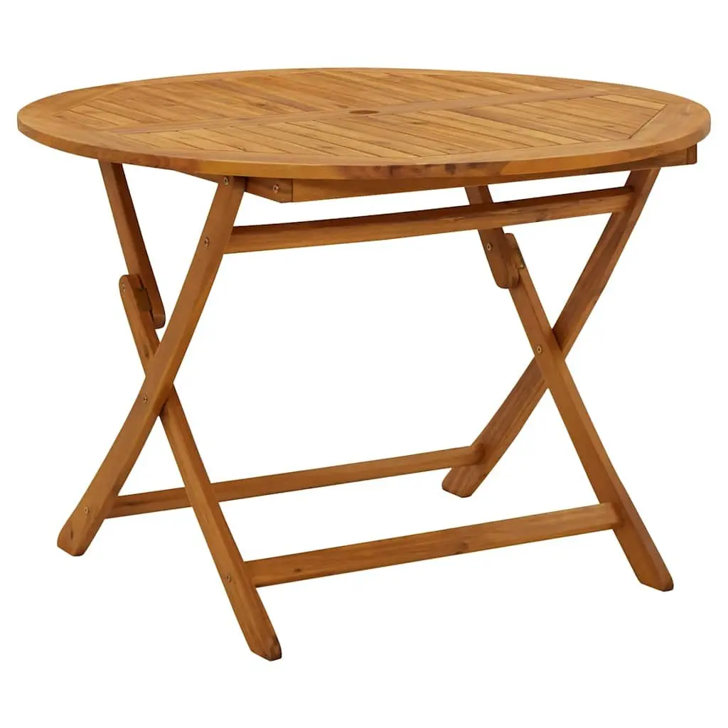 5 Piece Garden Dining Set Solid Acacia Wood Outdoor Furniture Brown