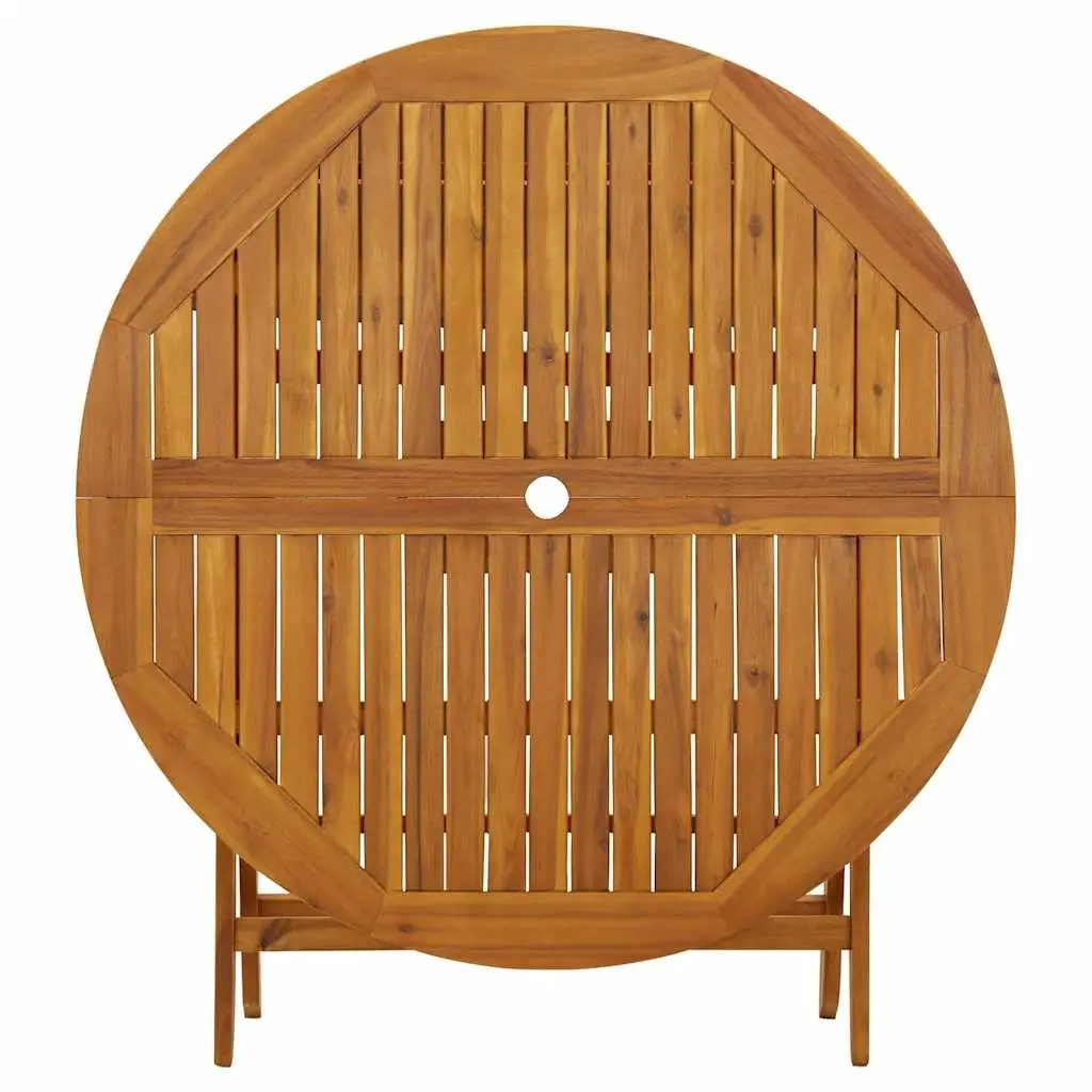 5 Piece Garden Dining Set Solid Acacia Wood Outdoor Furniture Brown
